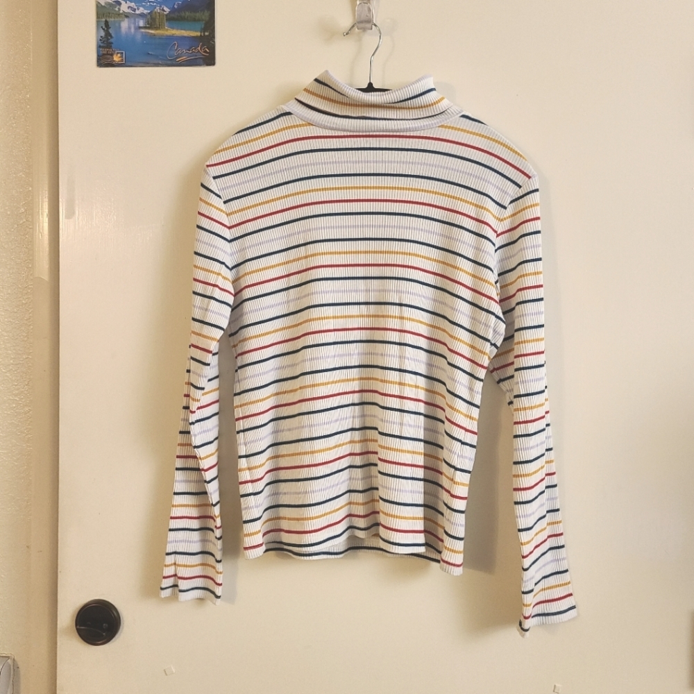 Old Navy Rainbow Striped Turtle Neck